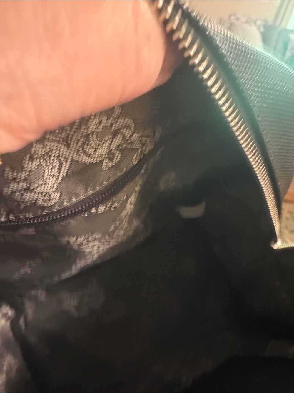 Compact Black Textured Backpack with Front Zip - Unbranded - Picture 6 of 8